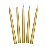 Metallic Gold Taper Dinner Candles 10pk - The Party Room